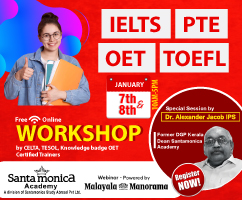 Free Online Workshop IELTS, OET, PTE, TOEFL
