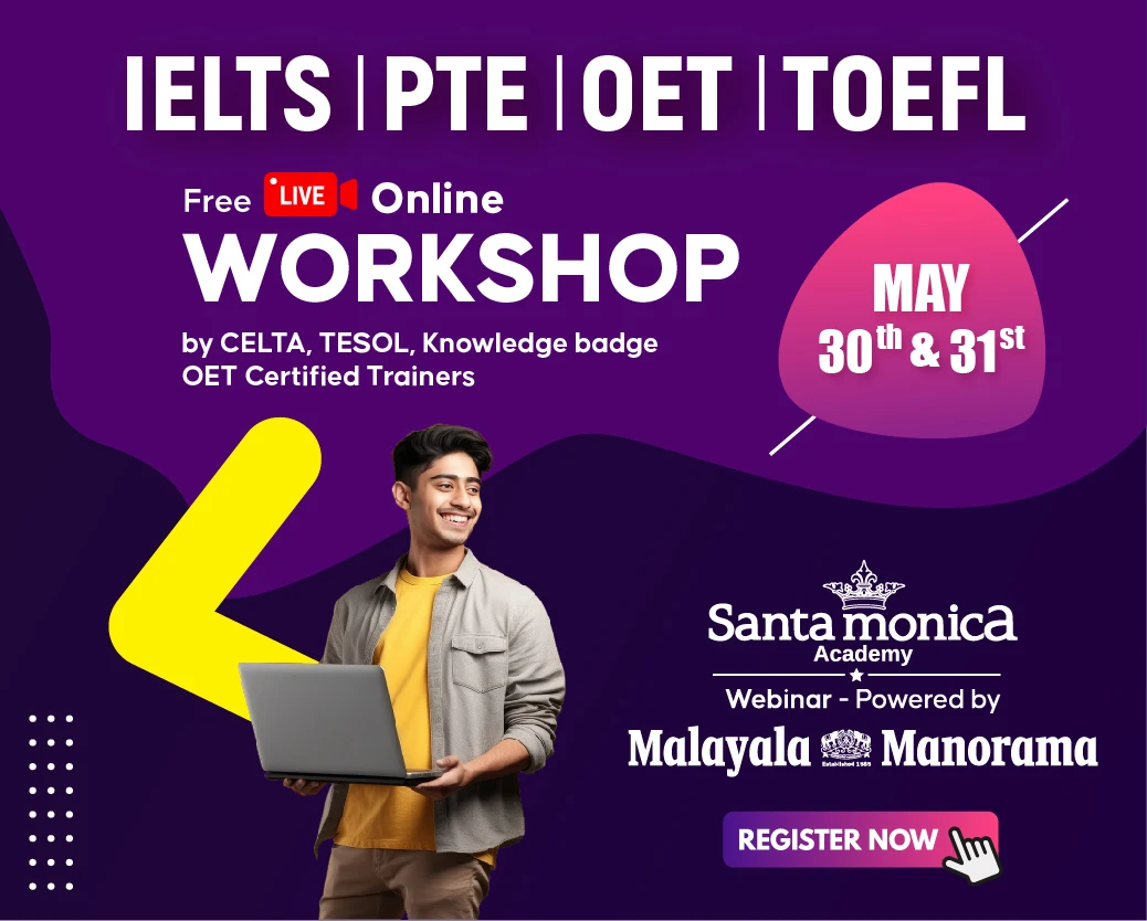 IELTS, PTE, OET, TOEFL Free Live Online Workshop