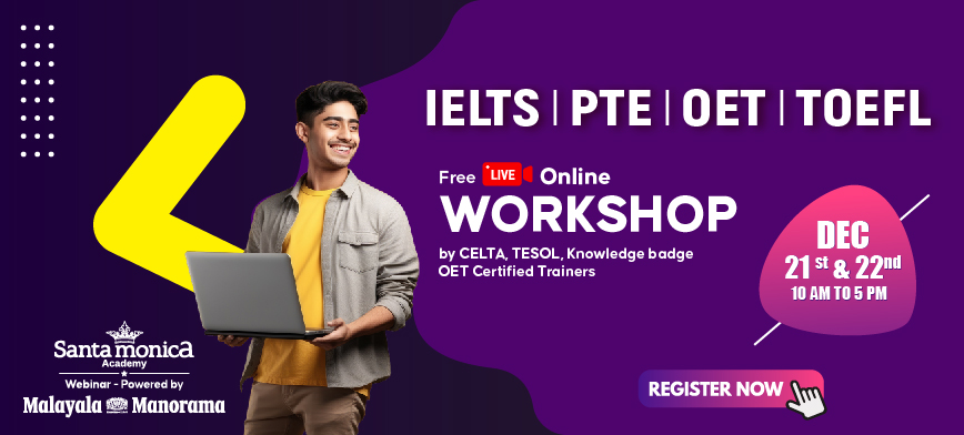 IELTS, PTE, OET, TOEFL Free Live Online Workshop